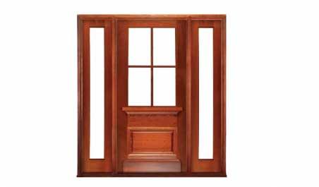 hampshire 4 light: single door +  two sidelights