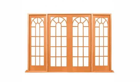 conservatory: 2 doors + 2 fixtures on sides